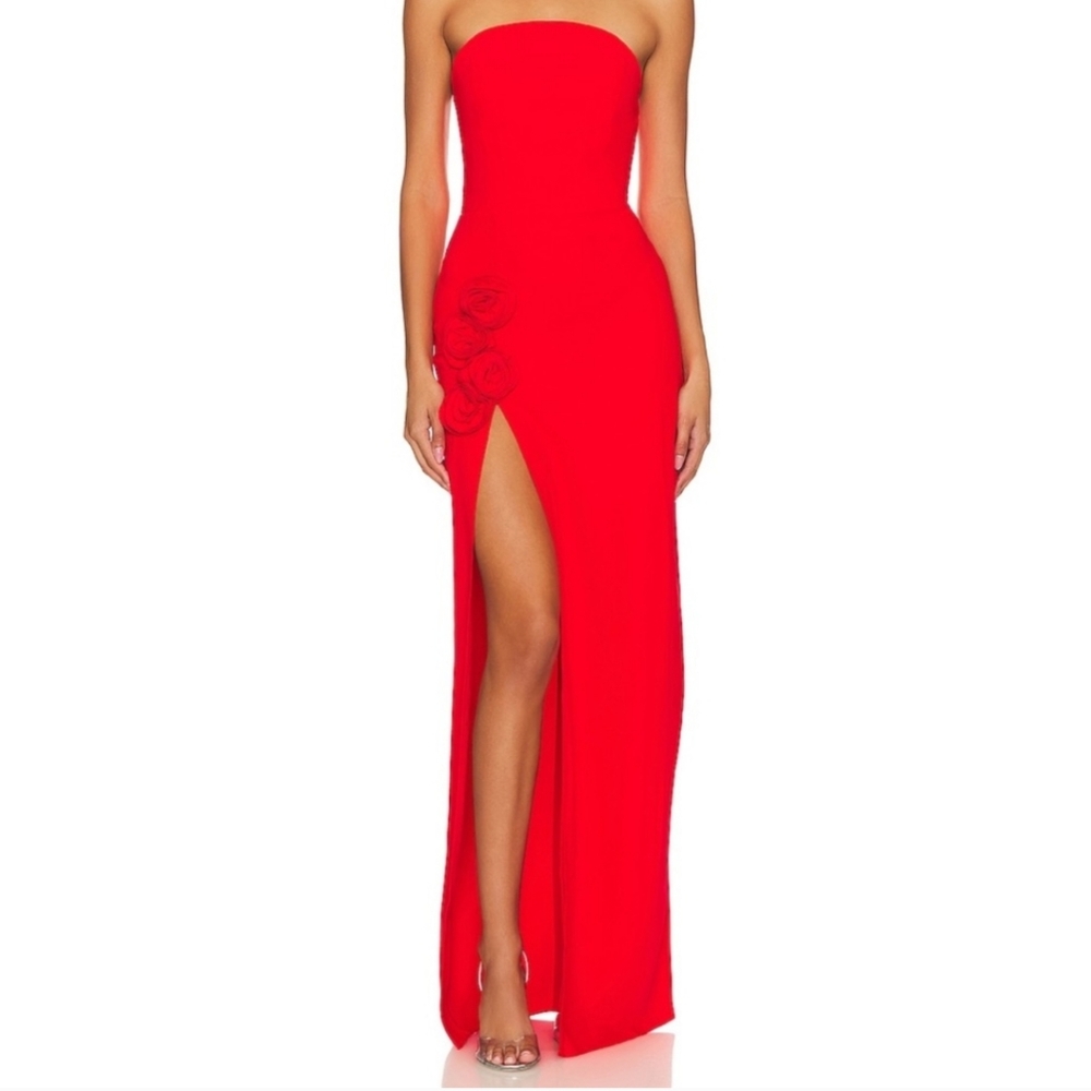 NWOT Amanda Uprichard Red Strapless Dress